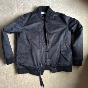 Barneys New York Charcoal Bomber Jacket